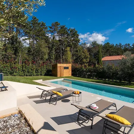 Malerische Steinvilla Mit Privatpool, Fantastischem Panoramablick, Garten Und Grill Σπίτι διακοπών Višnjan